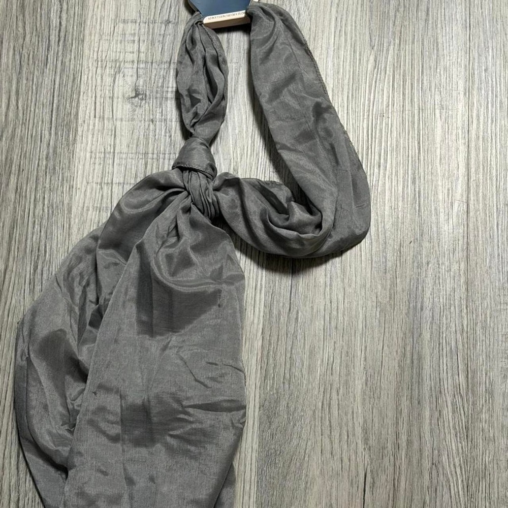 Juncture Tie Scarf Women One Size Grey Modern Accessory